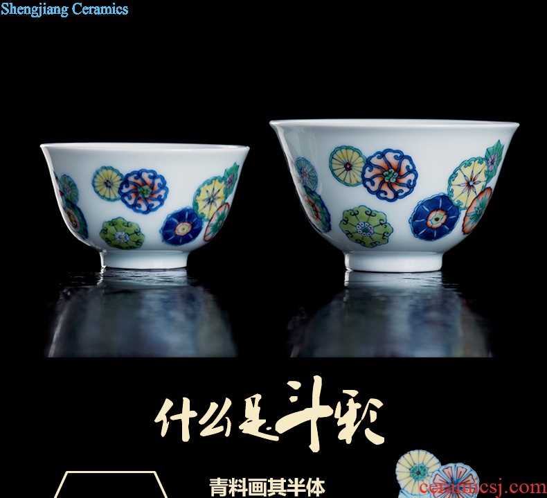 Kung fu tea cup single cup tea cup you fight exotic archaize ceramic hand-painted chenghua cup sample tea cup individual cup master cup