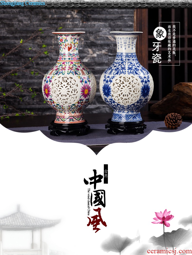 Jingdezhen ceramics vase of contemporary and contracted home sitting room handicraft wine creative egg ornament furnishing articles