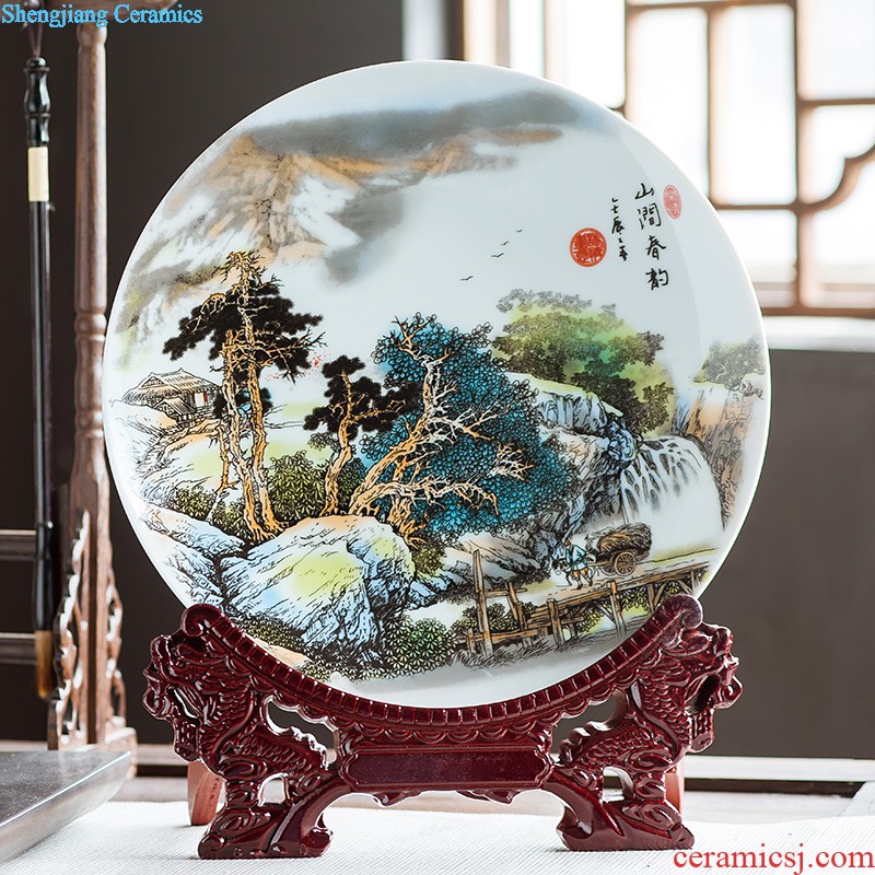 Jingdezhen ceramics Archaize kiln hand-painted under glaze color blue and white porcelain vase Antique handicraft home furnishing articles