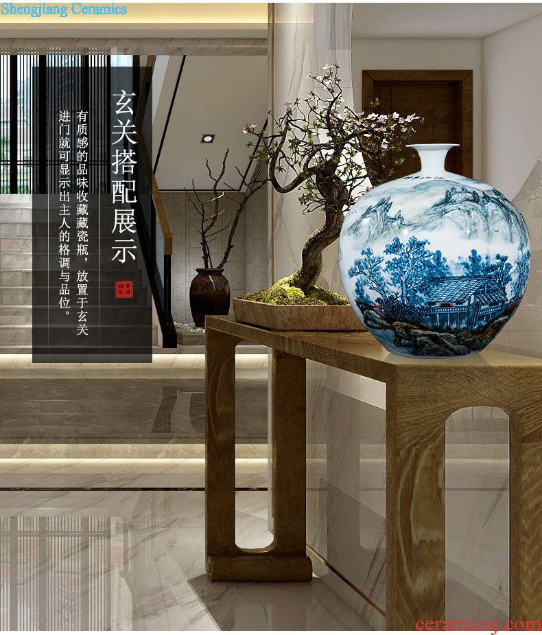 Jingdezhen ceramics vase China red longfeng gourd home sitting room adornment feng shui is festival furnishing articles