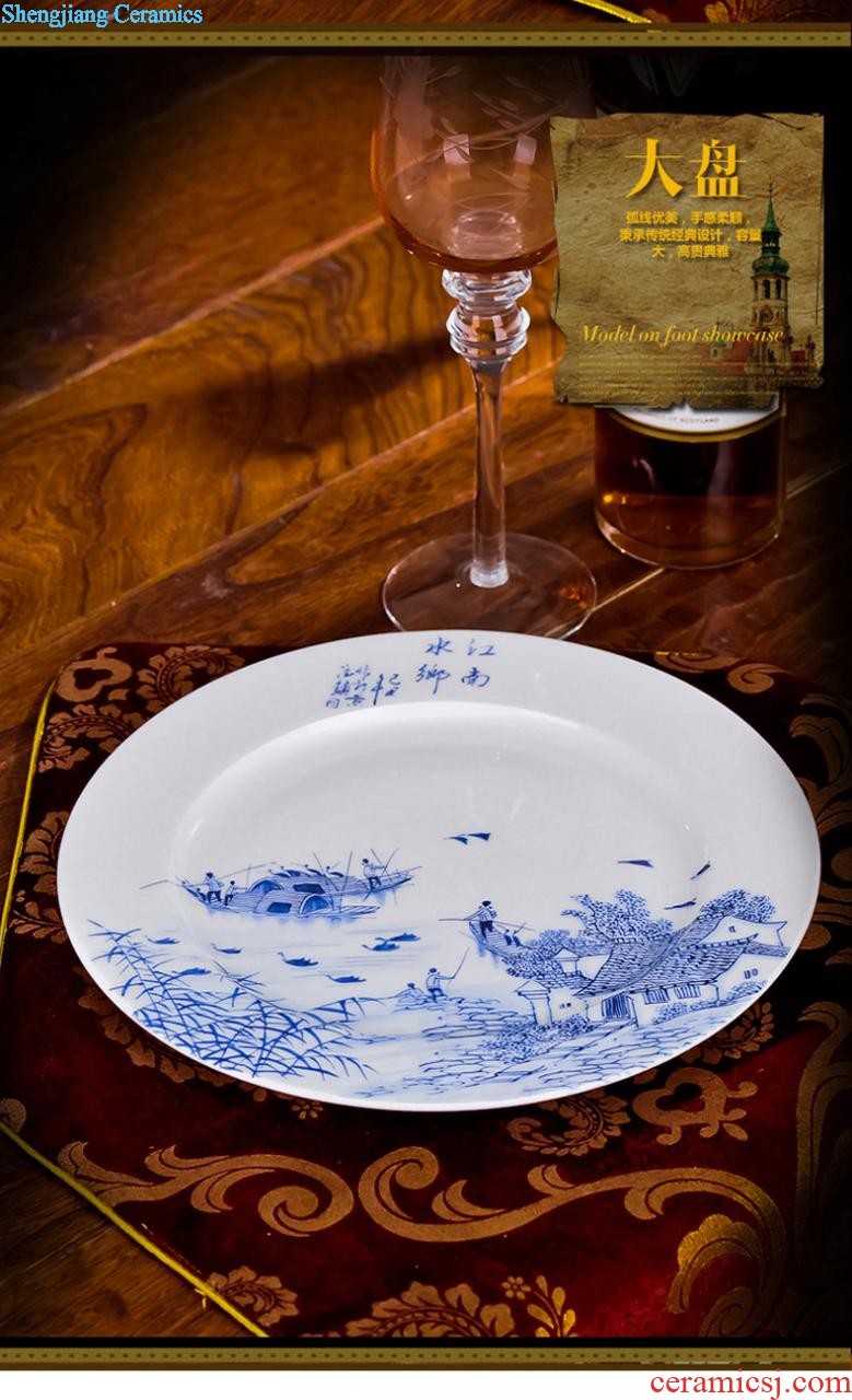 Tableware suit jingdezhen nine domain high-grade ceramic tableware 60 European household head dish dish wedding gifts