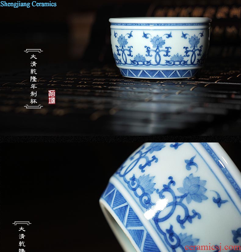 Jingdezhen ceramics hand-painted colored enamel paint sample tea cup cup dish kung fu tea tea cups master cup