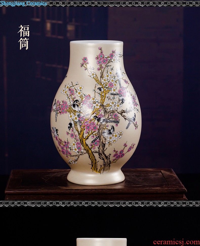 Antique vase of blue and white porcelain of jingdezhen ceramics flower arranging new Chinese style household act the role ofing is tasted the sitting room porch place process