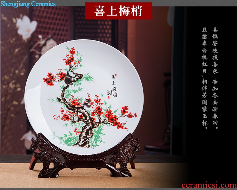 Jingdezhen ceramics powder enamel prosperity all the vases, contemporary sitting room adornment handicraft furnishing articles of TV bar face