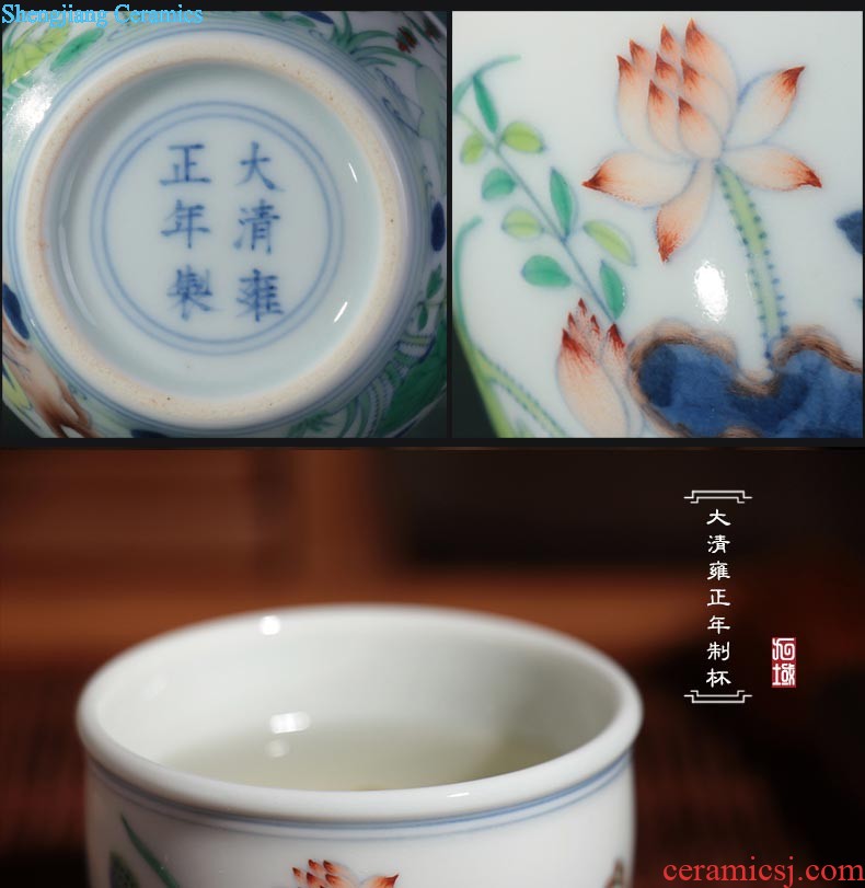 Jingdezhen ceramic cups With cover bone China mugs Blue and white porcelain cup 800 ml office meeting