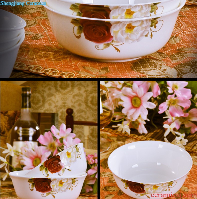 Nine domain jingdezhen porcelain tableware bone bowls of rice bowl phnom penh set bowl of sun island Kitchen kits mail