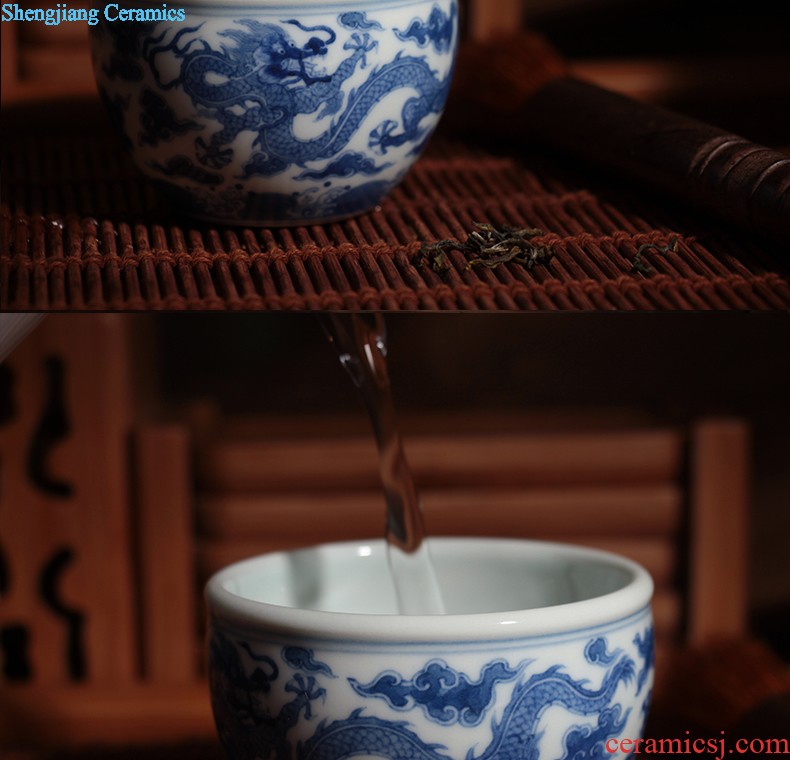 Jingdezhen ceramic masters cup sample tea cup hand-painted kung fu tea cup by hand, bucket color cup but small cylinder shape cups