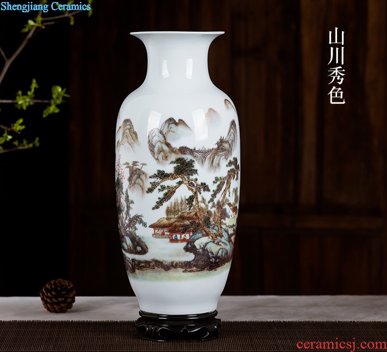 Jingdezhen ceramics furnishing articles act the role ofing is tasted household decoration of Chinese style decoration plate sitting room porch ark TV ark