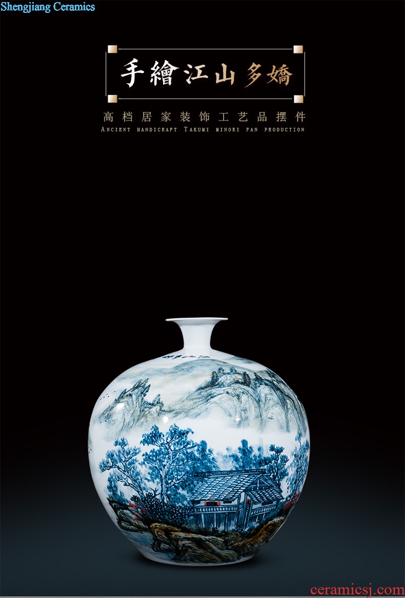 Jingdezhen ceramics vase China red longfeng gourd home sitting room adornment feng shui is festival furnishing articles