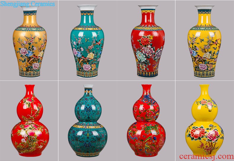 Jingdezhen ceramics hand-painted vases, flower arrangement wine porch home decoration sitting room TV ark furnishing articles