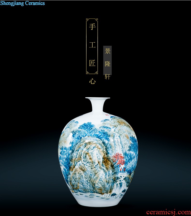 The jingdezhen ceramics by hand throwing carve shadow qdu vase porch hotel villa home decoration furnishing articles