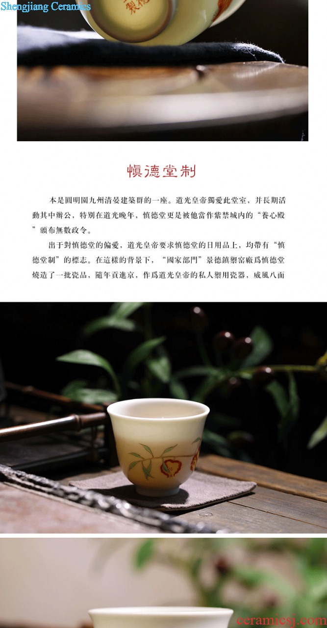 Blue and white color bucket load pattern small cup Jingdezhen archaize personal kung fu tea cup sample tea cup single cup bowl