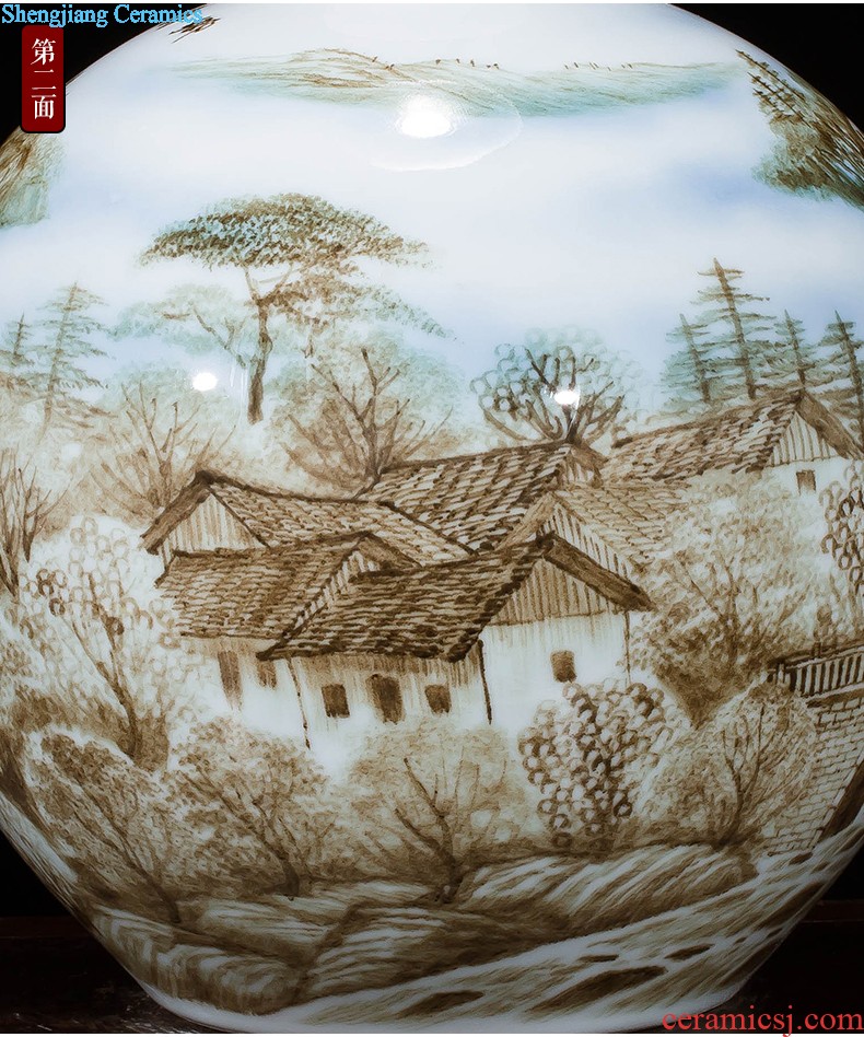 Jingdezhen ceramics furnishing articles household decorations hanging dish sitting room ark large Chinese arts and crafts decorative plate