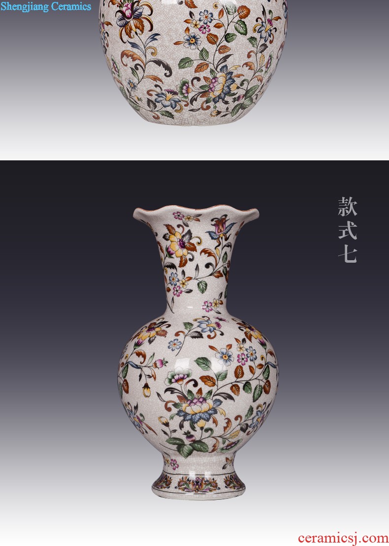 Jingdezhen ceramics hand-painted vases, flower arrangement wine porch home decoration sitting room TV ark furnishing articles