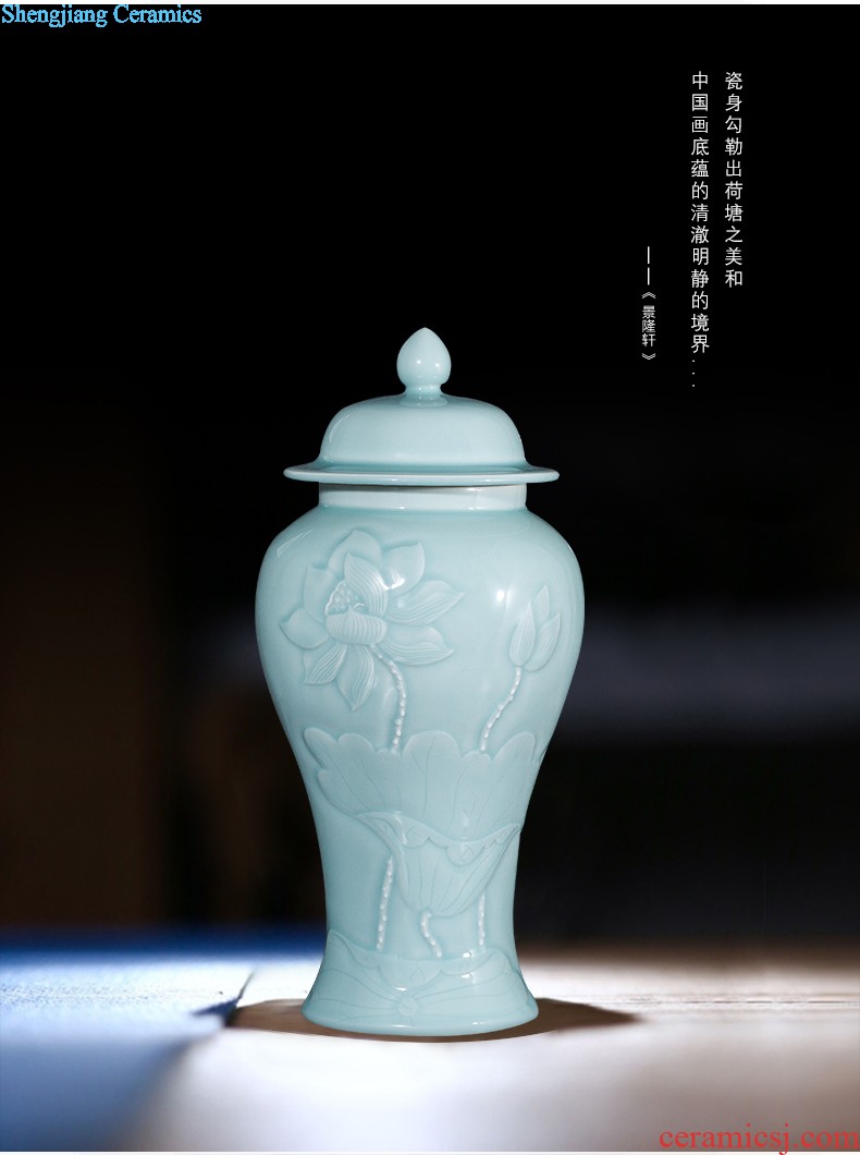 Jingdezhen ceramics vase furnishing articles hollow out modern classical porcelain sitting room ark crafts home decoration