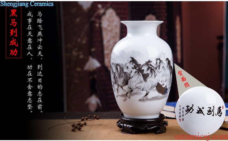 Jingdezhen ceramics new Chinese antique blue and white porcelain vase wine ark adornment home sitting room handicraft furnishing articles