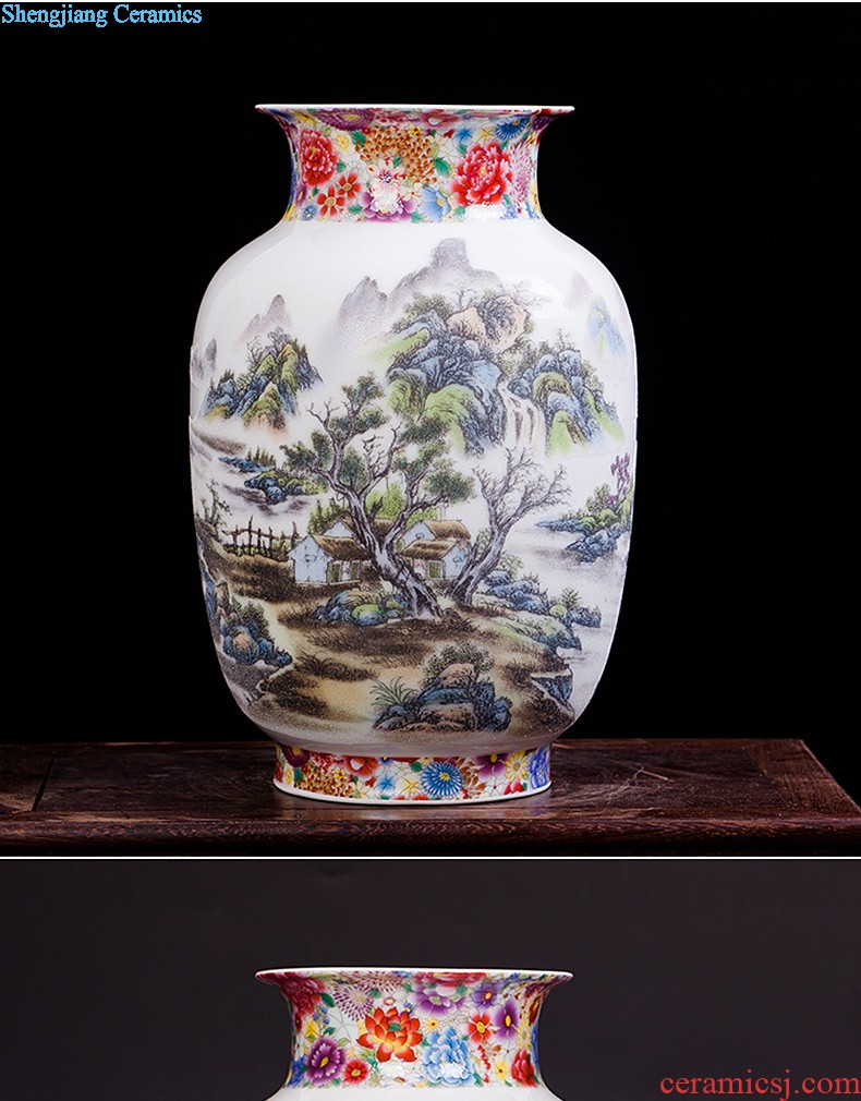 Jingdezhen ceramics hand-painted porcelain vase wine porch home wine ark adornment sitting room TV ark furnishing articles