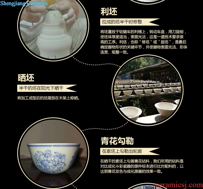 Jingdezhen hand-painted gold colored enamel single cup sample tea cup master cup of pottery and porcelain teacup kung fu tea set personal cup