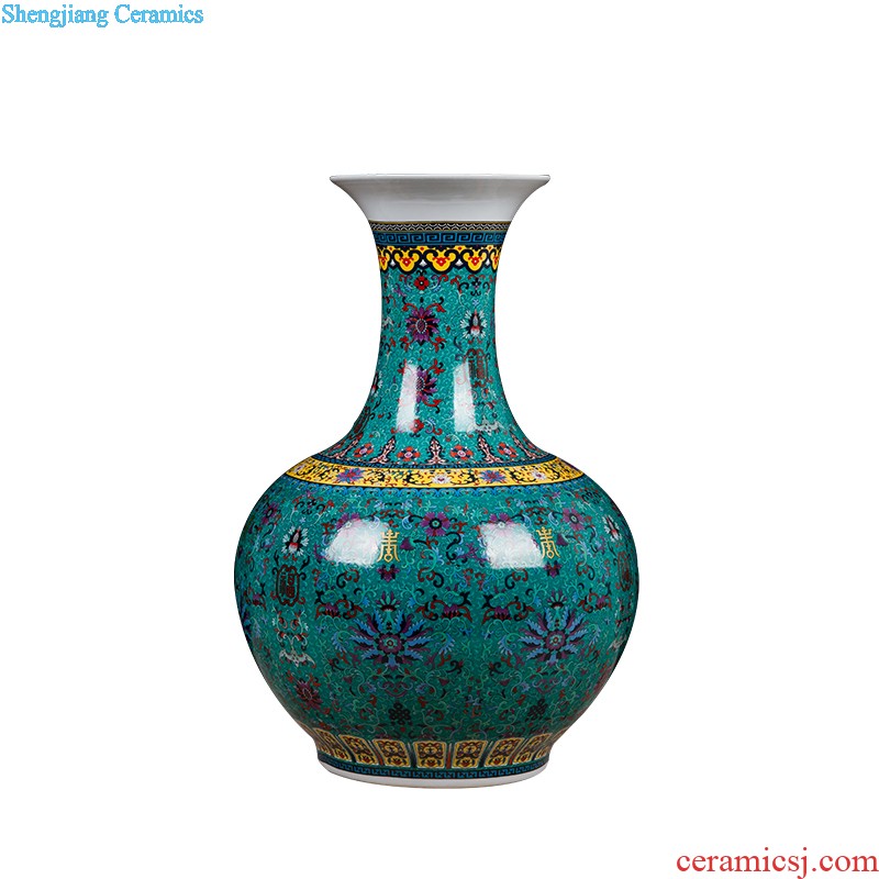 Jingdezhen ceramics hand-painted household adornment blue and white porcelain vase wine porch sitting room TV ark furnishing articles