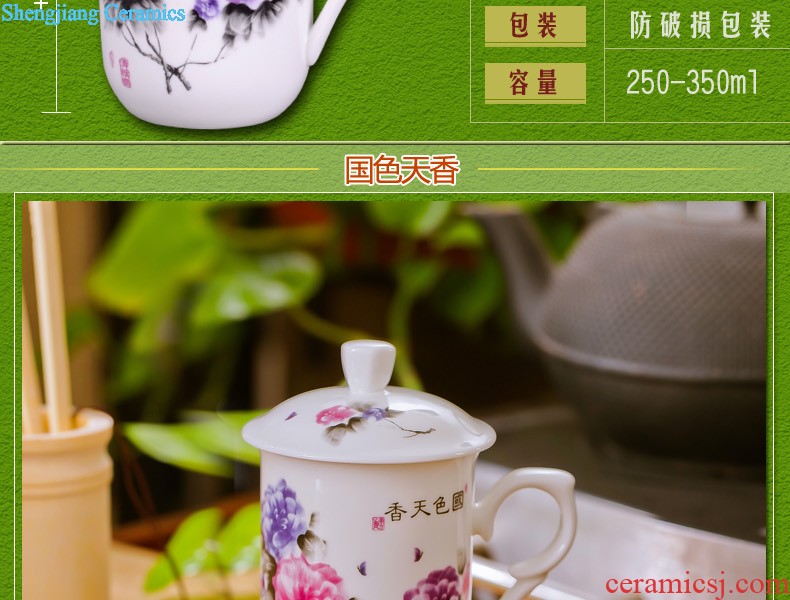 Jingdezhen ceramic cups With cover bone China mugs porcelain cup package mail office meeting Every year more than