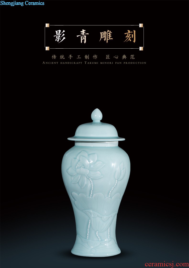 Jingdezhen ceramics vase furnishing articles hollow out modern classical porcelain sitting room ark crafts home decoration