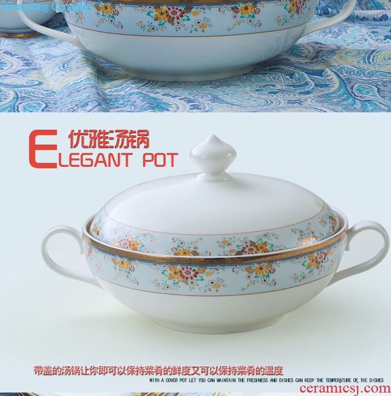 Jingdezhen porcelain tableware FanPan bone plate nine domain Glair microwave special 7.5 inches deep circular plates