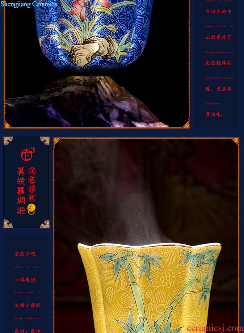 Jingdezhen ceramics tea cup bowl grilled pastel flowers single sample tea cup master cup hand-painted kung fu tea cups