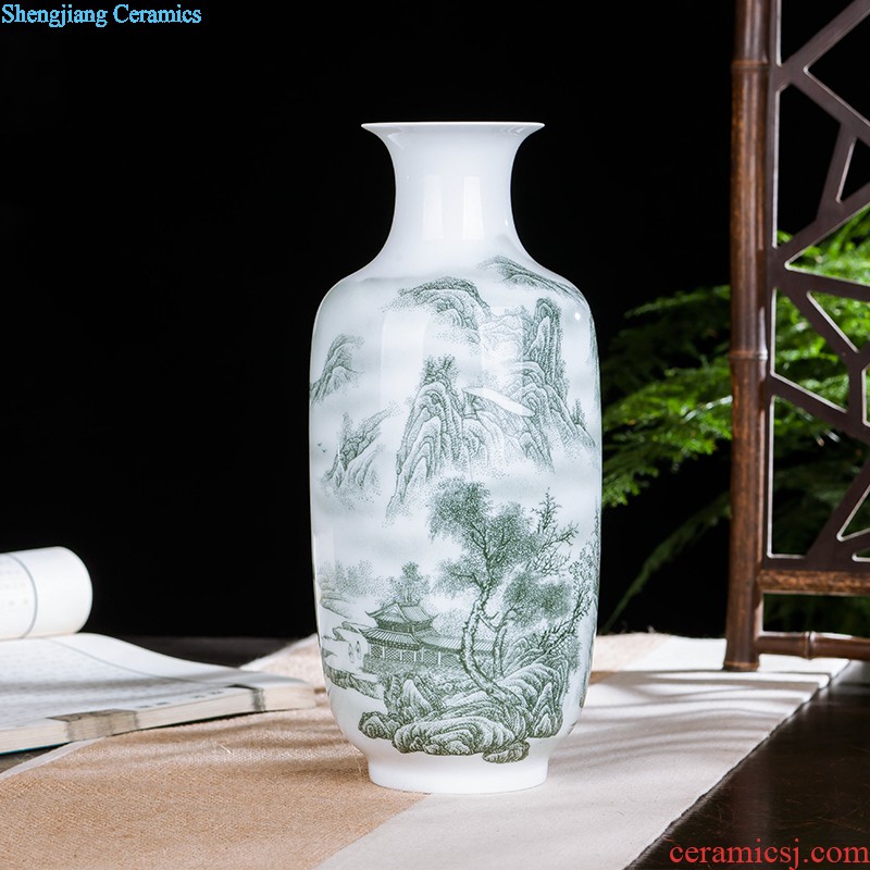 Jingdezhen ceramics vase China red peach gourd home sitting room adornment feng shui is festival furnishing articles