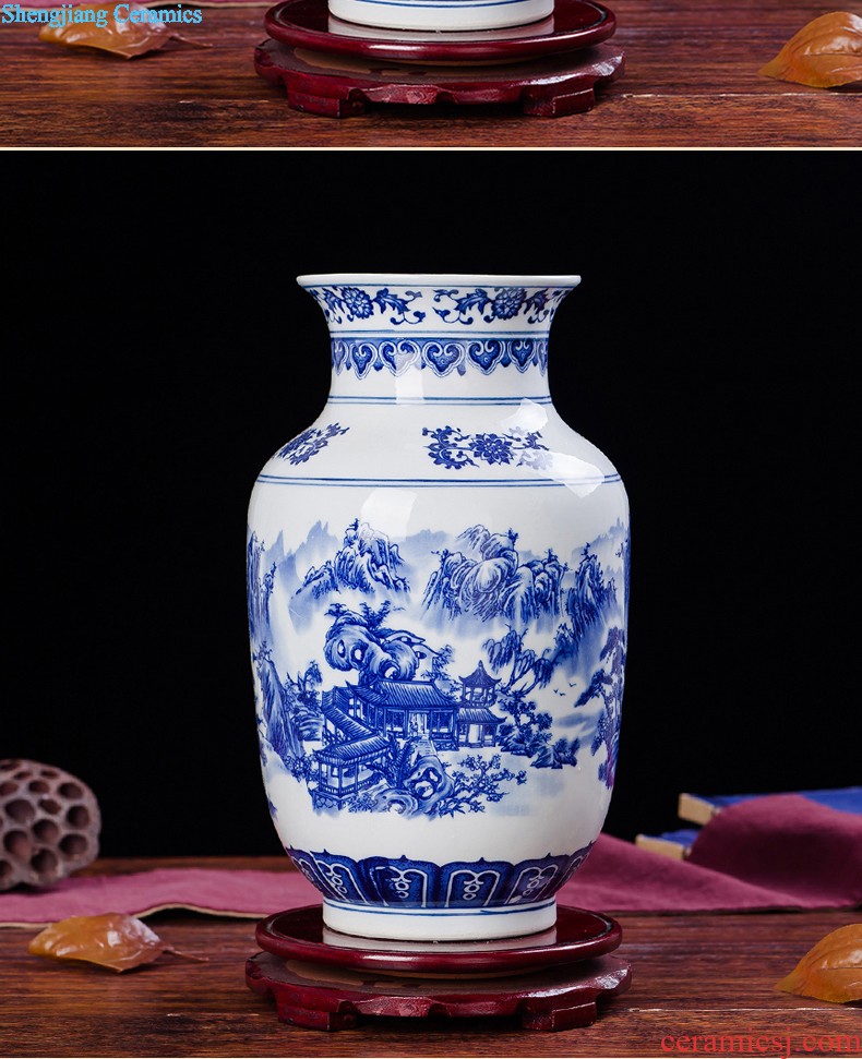 Jingdezhen ceramics vase Chinese penjing flower, white porcelain wine handicraft decorative household items