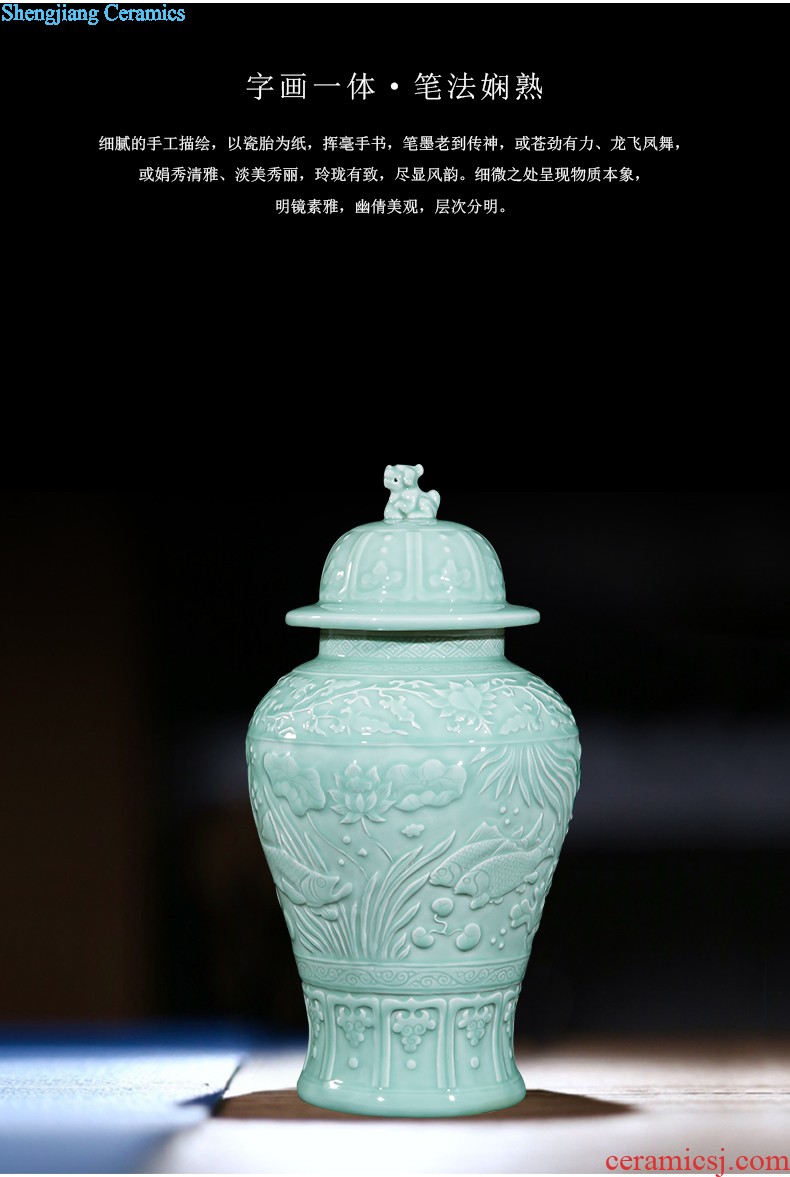 Jingdezhen ceramics hand-painted vases, flower arrangement wine porch home decoration sitting room TV ark furnishing articles