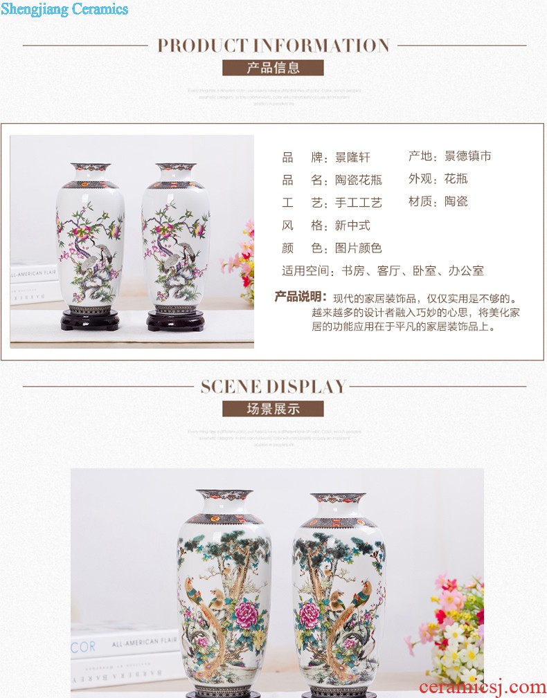 Jingdezhen ceramics design modern vogue to live in the living room beaming pastel yellow vase new home furnishing articles