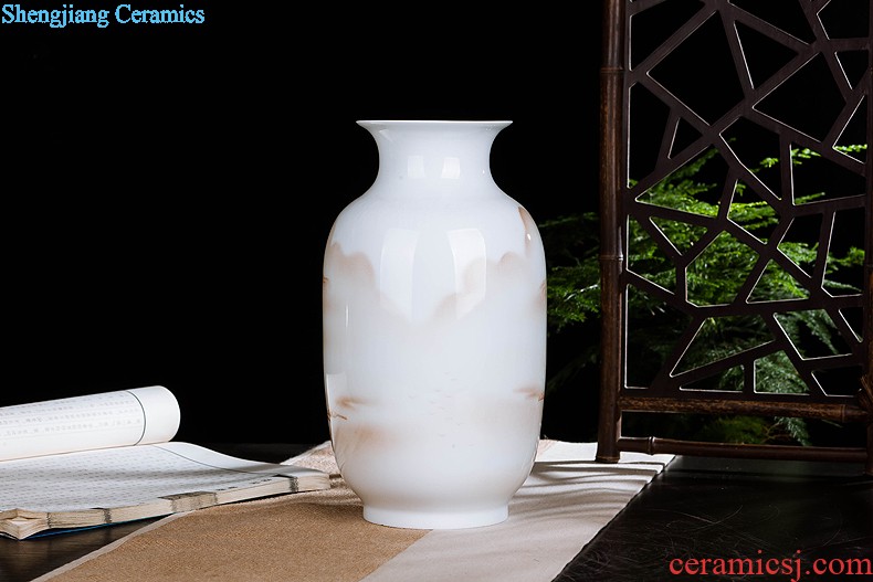 Jingdezhen ceramics vase China red peach gourd home sitting room adornment feng shui is festival furnishing articles