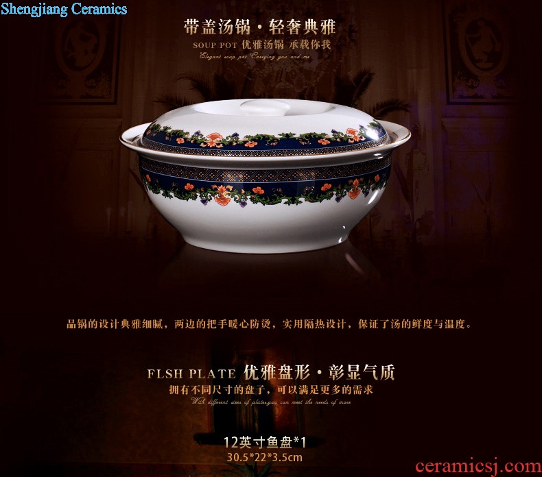 Nine domain of jingdezhen blue and white porcelain of fruit nut plate dry fruit tray double snacks of plate of the sitting room all the candy dish