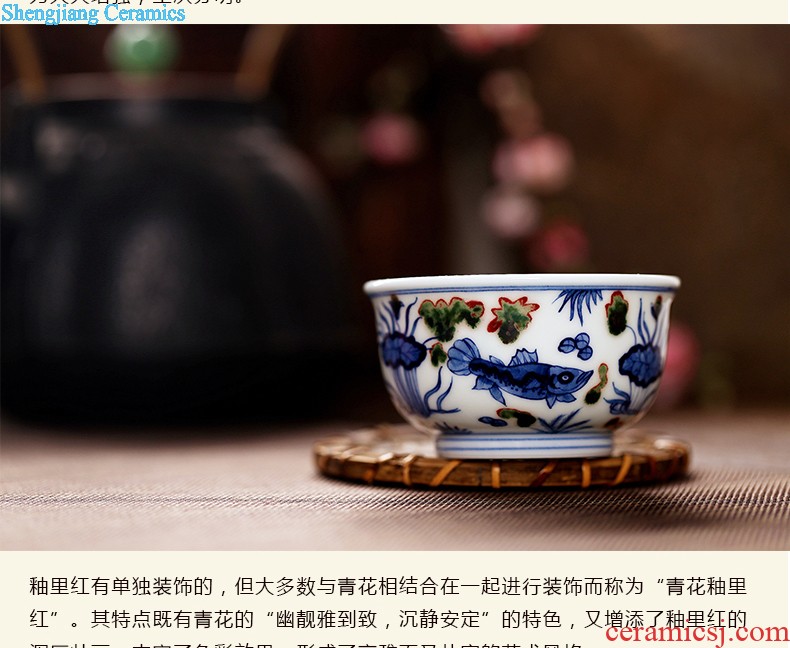 Jingdezhen with jinyuan blue and white porcelain tableware suit antique bound phnom penh branch lotus crockery bowl bottom suits