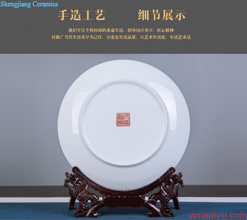 Jingdezhen ceramics furnishing articles act the role ofing is tasted household decoration of Chinese style decoration plate sitting room porch ark TV ark