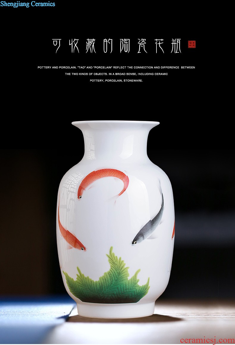 Jingdezhen ceramics Archaize creative kiln vases, new Chinese style classical sitting room adornment rich ancient frame furnishing articles