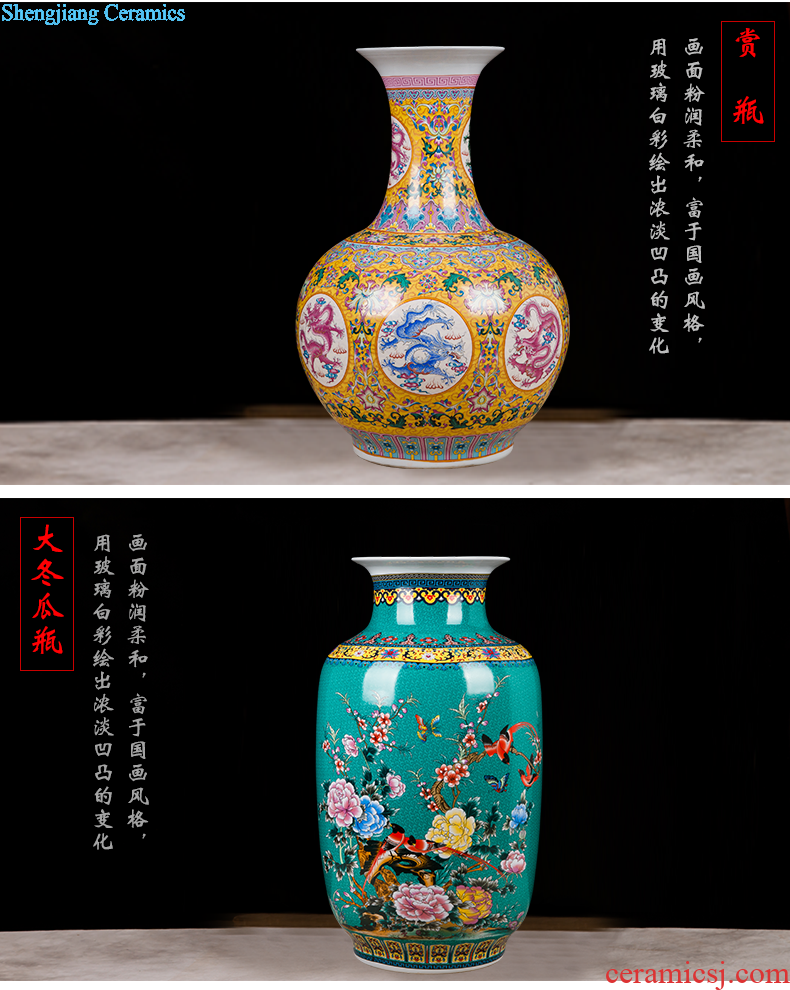 Jingdezhen ceramics hand-painted vases, flower arrangement wine porch home decoration sitting room TV ark furnishing articles