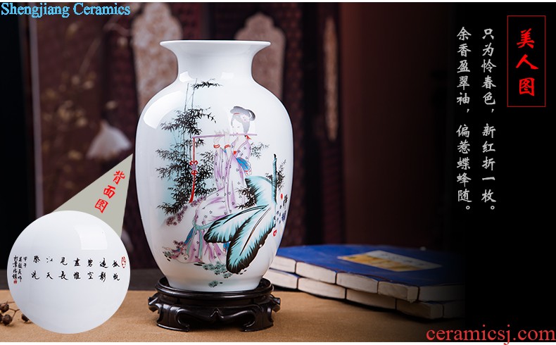 Jingdezhen ceramics new Chinese antique blue and white porcelain vase wine ark adornment home sitting room handicraft furnishing articles