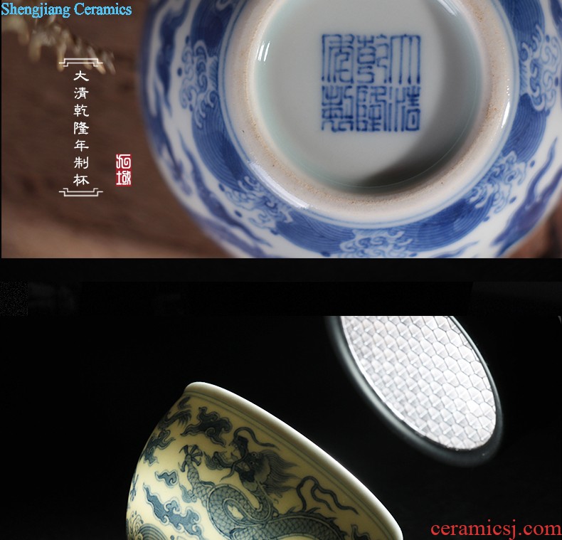 Jingdezhen ceramic masters cup sample tea cup hand-painted kung fu tea cup by hand, bucket color cup but small cylinder shape cups