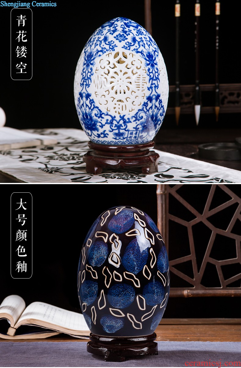 Jingdezhen ceramics flower vase creative modern new Chinese style home sitting room adornment TV ark furnishing articles