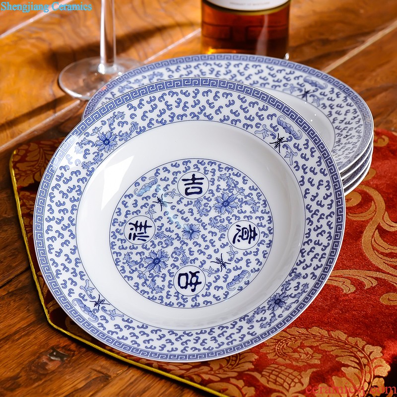 The dishes suit Home dishes 56 skull porcelain tableware Chinese contracted ceramic bowl chopsticks special dish bowl suit