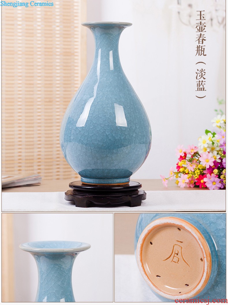 Jingdezhen ceramics vase of contemporary and contracted home sitting room handicraft wine creative egg ornament furnishing articles