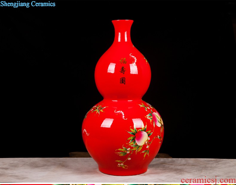 Jingdezhen ceramics dry flower vases, flower receptacle landing contracted and contemporary European fashion ceramic sitting room place decoration