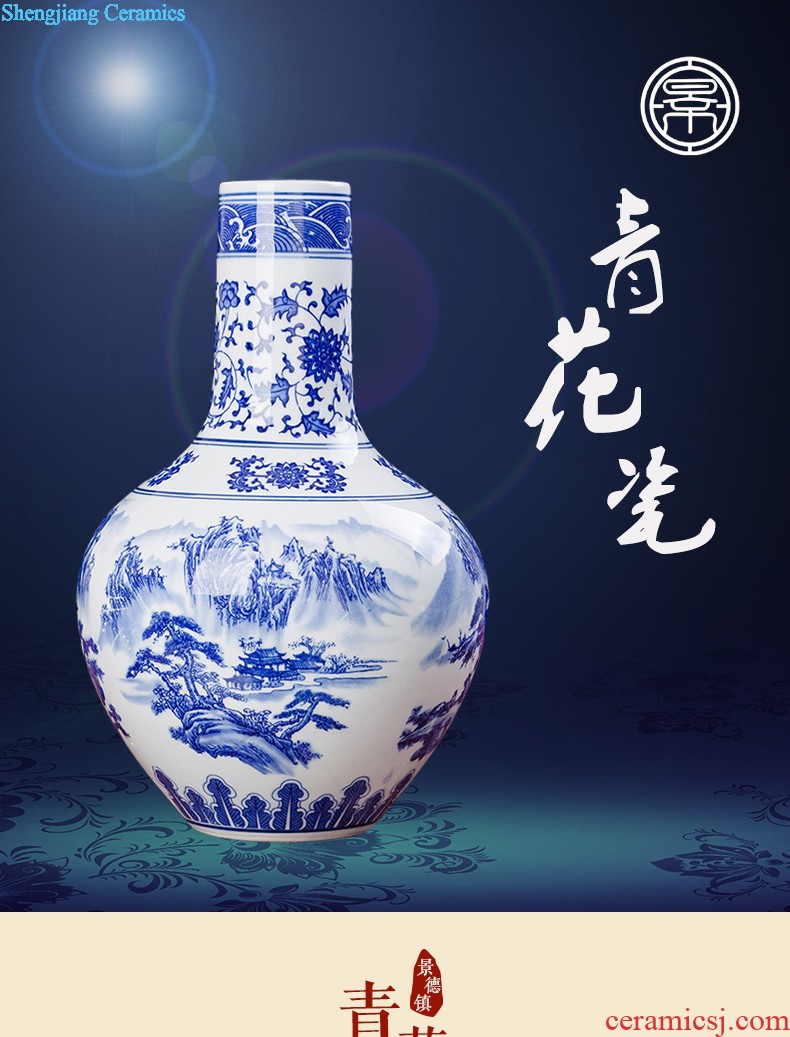 Jingdezhen ceramics vase Chinese penjing flower, white porcelain wine handicraft decorative household items