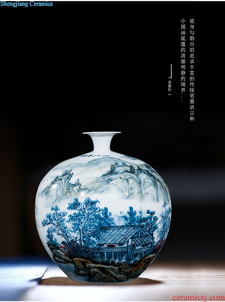 Jingdezhen ceramics vase China red longfeng gourd home sitting room adornment feng shui is festival furnishing articles