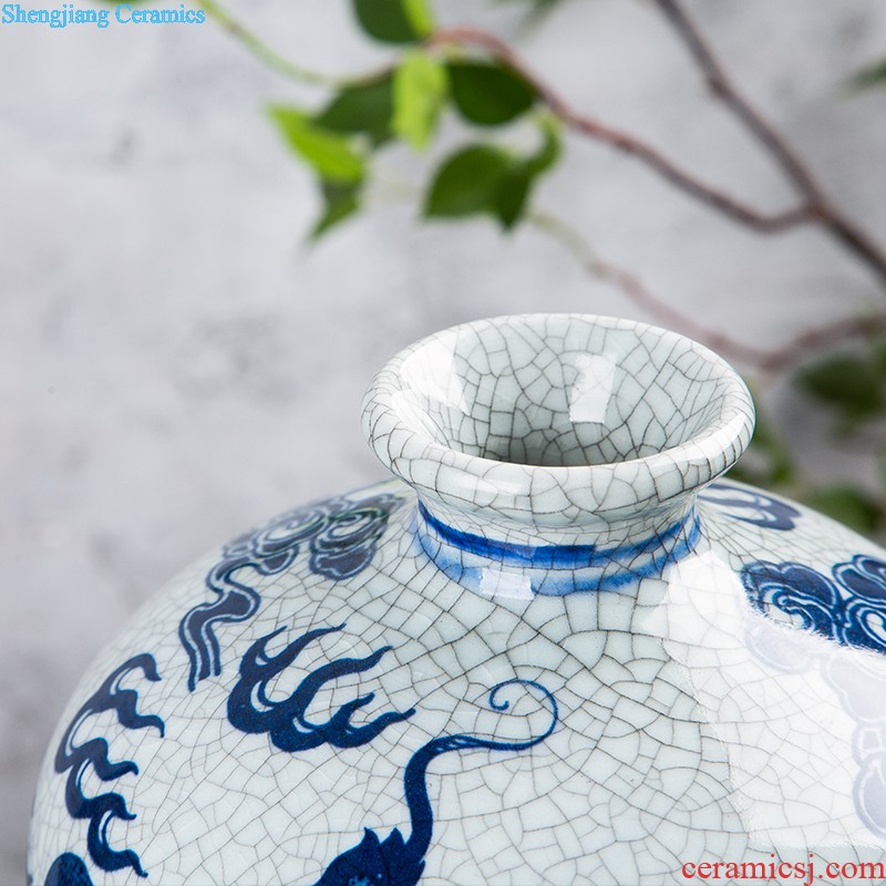 Jingdezhen creative home sitting room decoration plate desktop furnishing articles ceramics handicraft figure doors of the town house to ward off bad luck