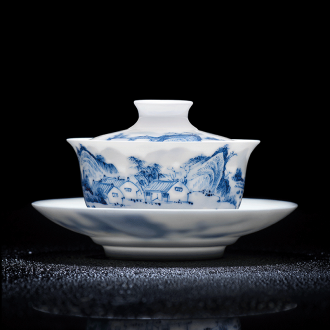 Custom handmade grilled pastel flowers jingdezhen ceramic kung fu small single cup personal master office glass cup tea