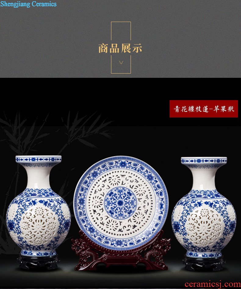 Jingdezhen ceramics furnishing articles hang dish sitting room ark Chinese arts and crafts decoration home decoration plate of town house