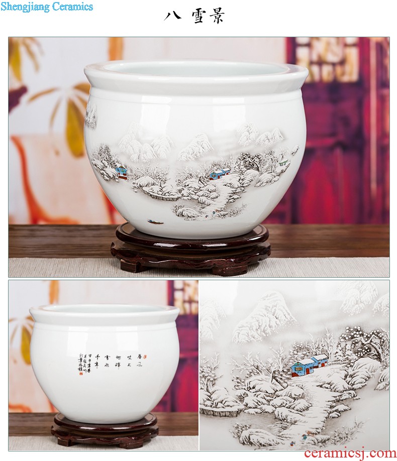 Jingdezhen ceramics furnishing articles household adornment hang dish Chinese wine sitting room porch decorate dish