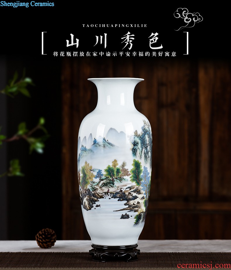 Jingdezhen ceramics furnishing articles act the role ofing is tasted household decoration of Chinese style decoration plate sitting room porch ark TV ark